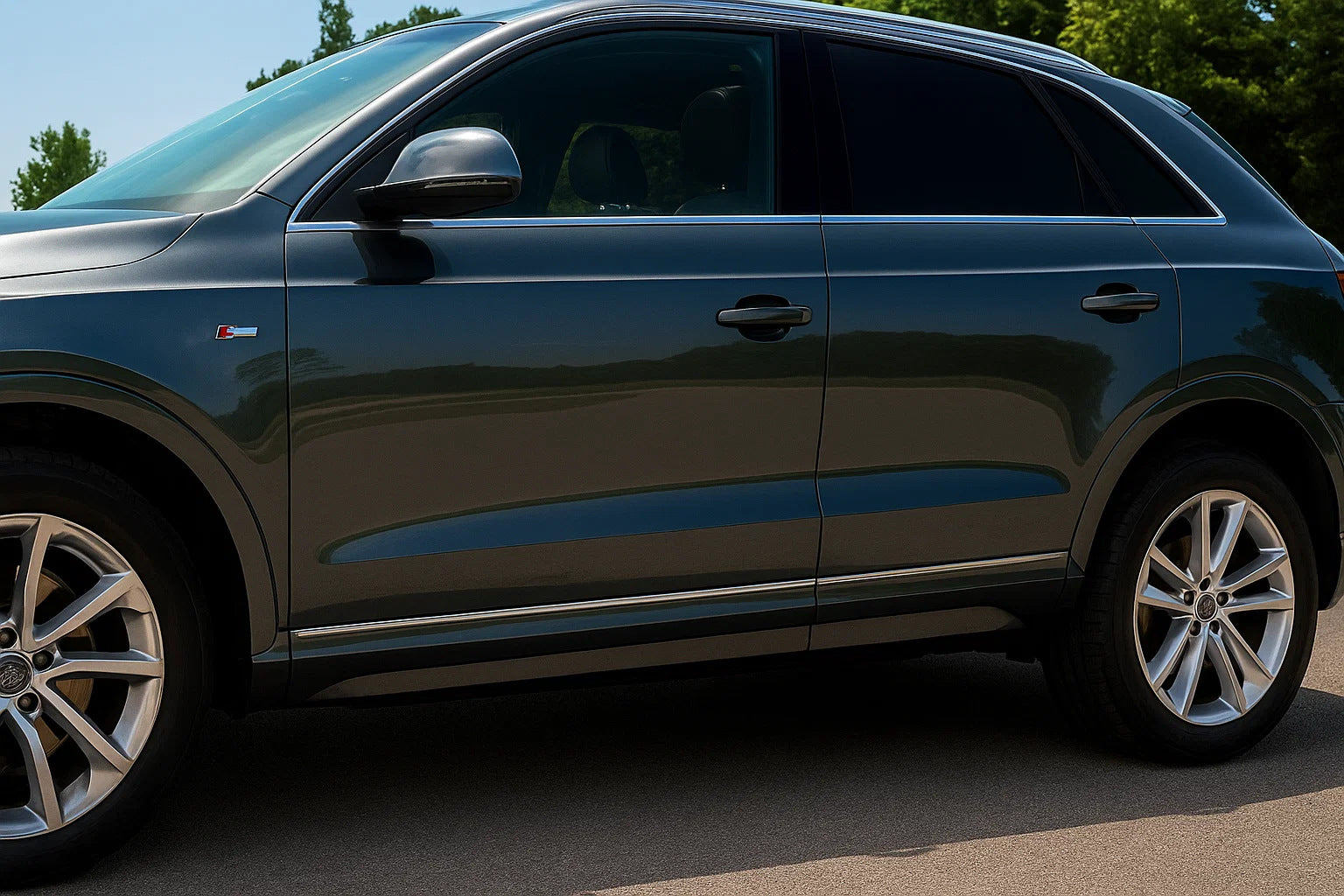 Stainless Steel Door Moldings (4 pcs) for Audi Q3 2011-2019 - image 1