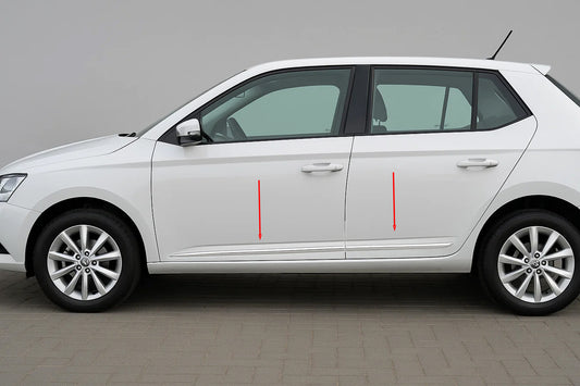 Stainless Steel Door Moldings (4 pcs) for Skoda Fabia 2014-2021 - image 1