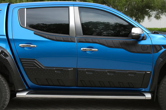 Stainless Steel Door Pillar Trim (6 pcs) for Mitsubishi L200 2006-2015 - image 1