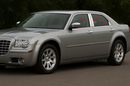 Stainless Steel Door Pillar Covers (6 pcs) for Chrysler C300 2004-2011 - image 1