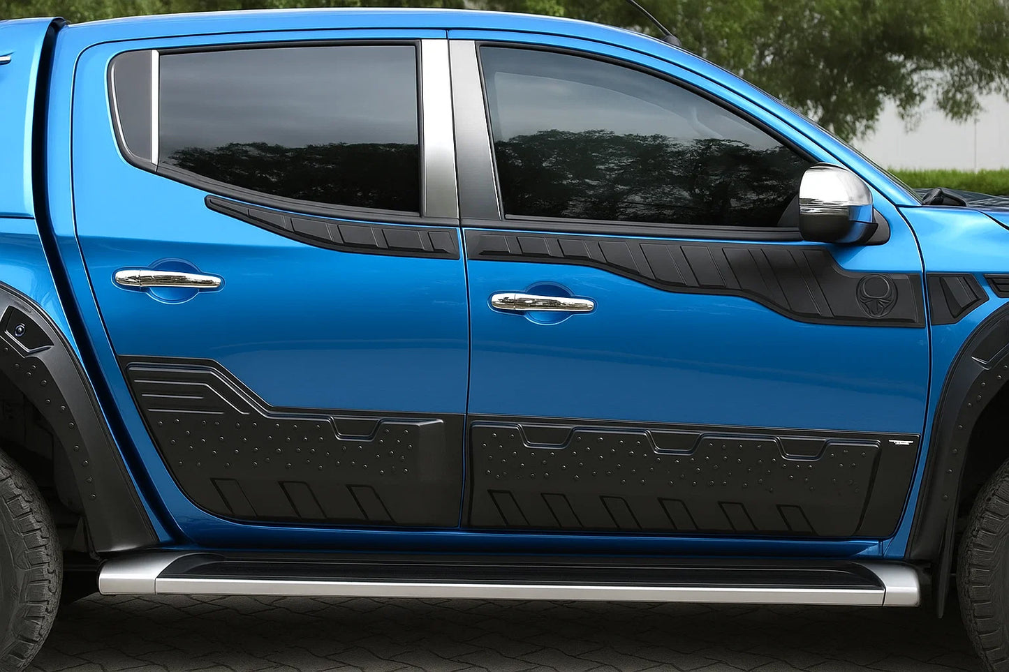 Stainless Steel Door Pillar Trim (6 pcs) for Mitsubishi L200 2006-2015 - image 1