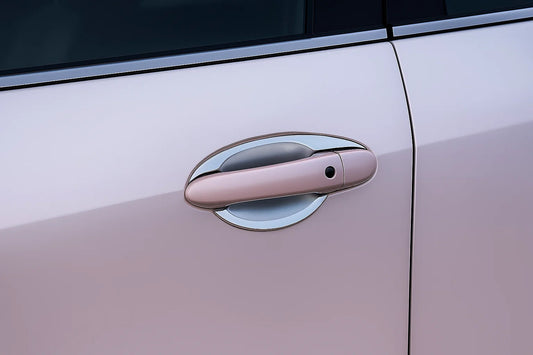 Chrome door handle bowls with petals (4 pcs, plastic) for Mazda 6 2008-2012 - image 1