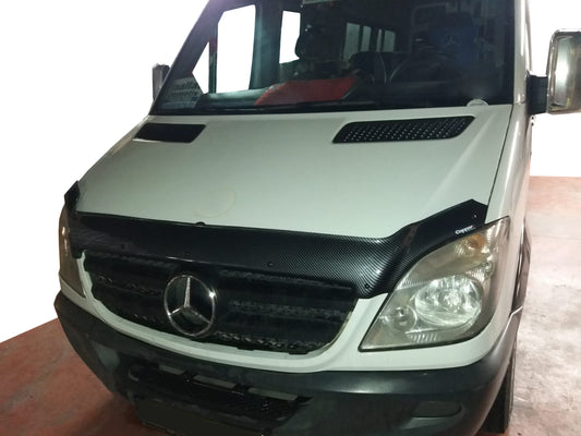 Hood Deflector Carbon Look 2006-2013 (EuroCap) for Mercedes Sprinter W906 2006-2018 - image 1