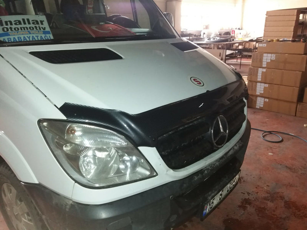 Hood Deflector Carbon Look 2006-2013 (EuroCap) for Mercedes Sprinter W906 2006-2018 - image 4