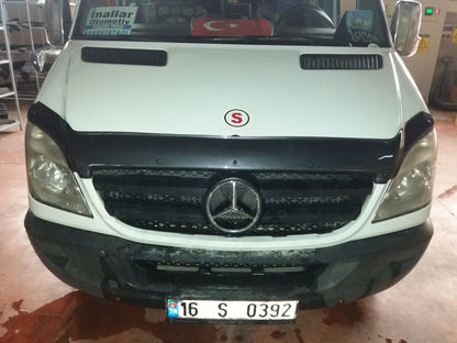 Hood Deflector Carbon Look 2006-2013 (EuroCap) for Mercedes Sprinter W906 2006-2018 - image 3