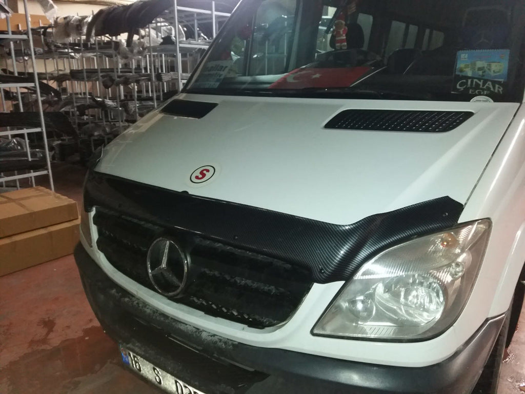 Hood Deflector Carbon Look 2006-2013 (EuroCap) for Mercedes Sprinter W906 2006-2018 - image 5