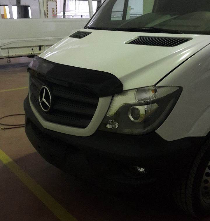 The hood deflector 2013+ (V2, EuroCap) for Mercedes Sprinter W906 2006-2018 - Reelken Auto