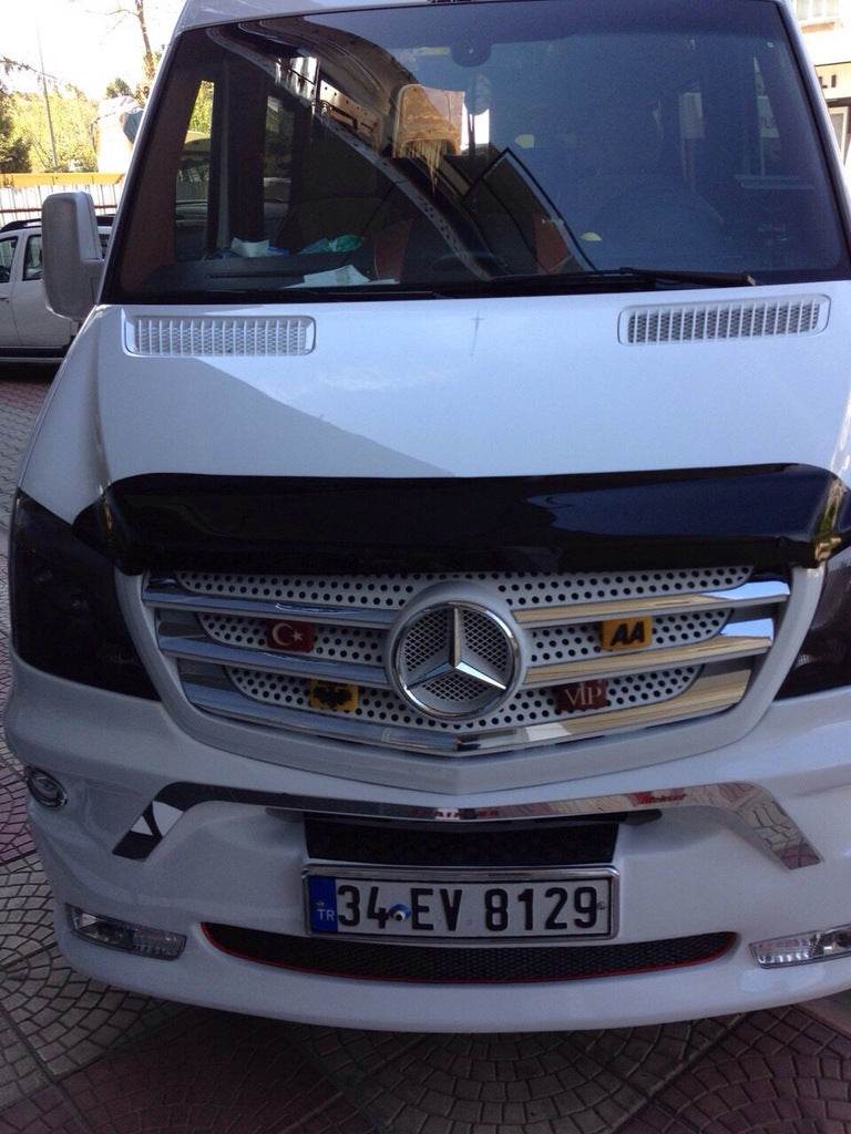 The hood deflector 2013+ (V2, EuroCap) for Mercedes Sprinter W906 2006-2018 - Reelken Auto