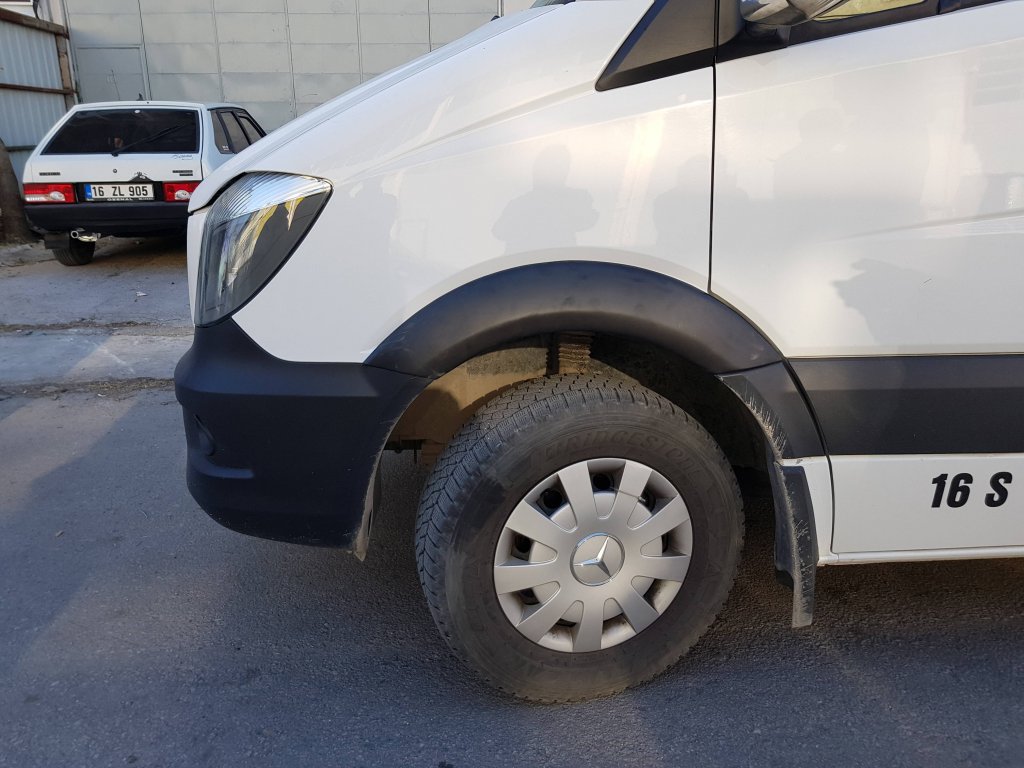 Wide fender flares (4 pcs, black) for Volkswagen Crafter 2006-2016 - image 8