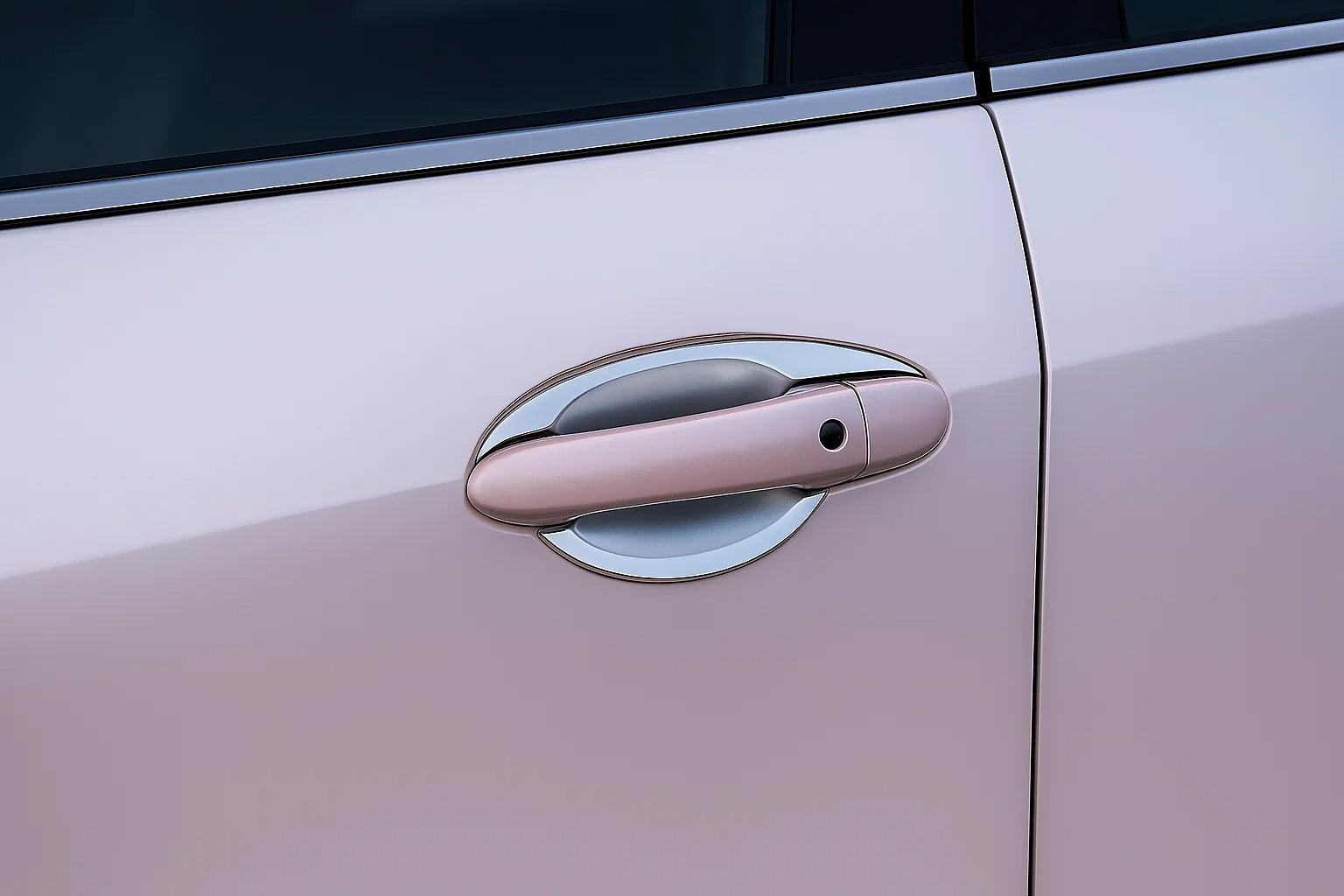 Chrome door handle bowls with petals (4 pcs, plastic) for Mazda 6 2008-2012 - image 1