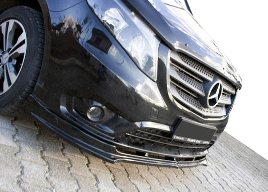 EuroCap Front Lip (Black) for Mercedes Vito / V-class W447 2014↗ year - Reelken Auto
