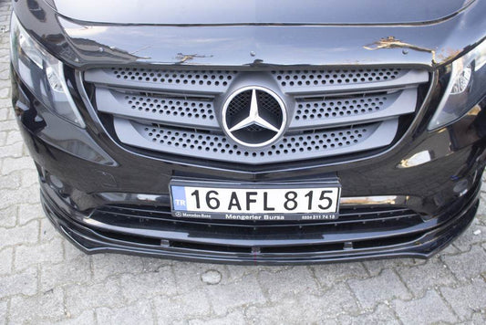 EuroCap Front Lip (Black) for Mercedes Vito / V-class W447 2014↗ year - Reelken Auto