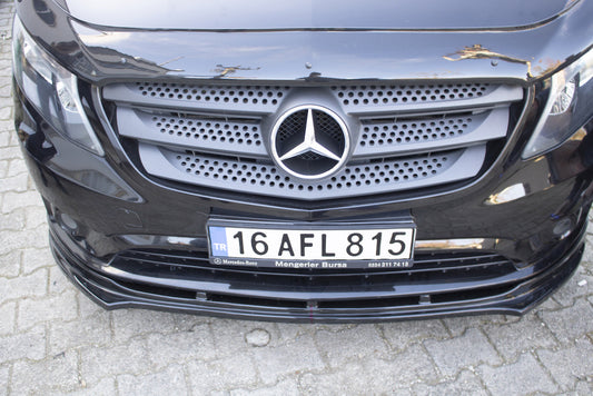 Front Lip Spoiler EuroCap (black) for Mercedes Vito/V-class W447 2014- - image 2