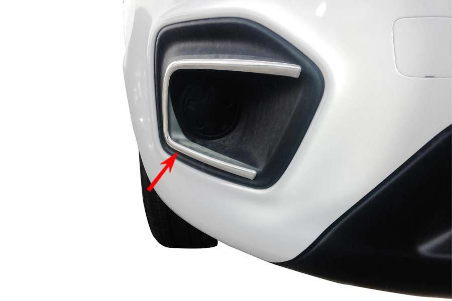 Fog Light Covers 2016↗ (2 pcs, stainless steel) for Fiat Fiorino/Qubo 2008-2024 - image 1