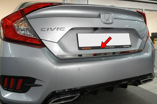 Trunk trim stainless steel for Honda Civic Sedan X 2016-2021 - image 1