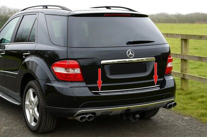 Trunk trim stainless steel for Mercedes ML W164 2005-2011 - image 1
