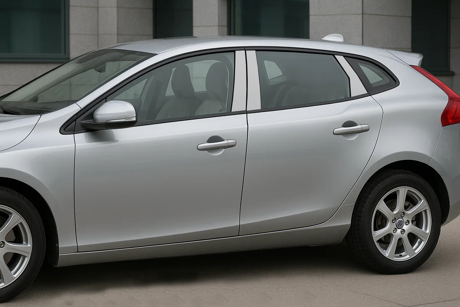 Stainless Steel Door Pillar Covers for Volvo V40 2012- - image 1