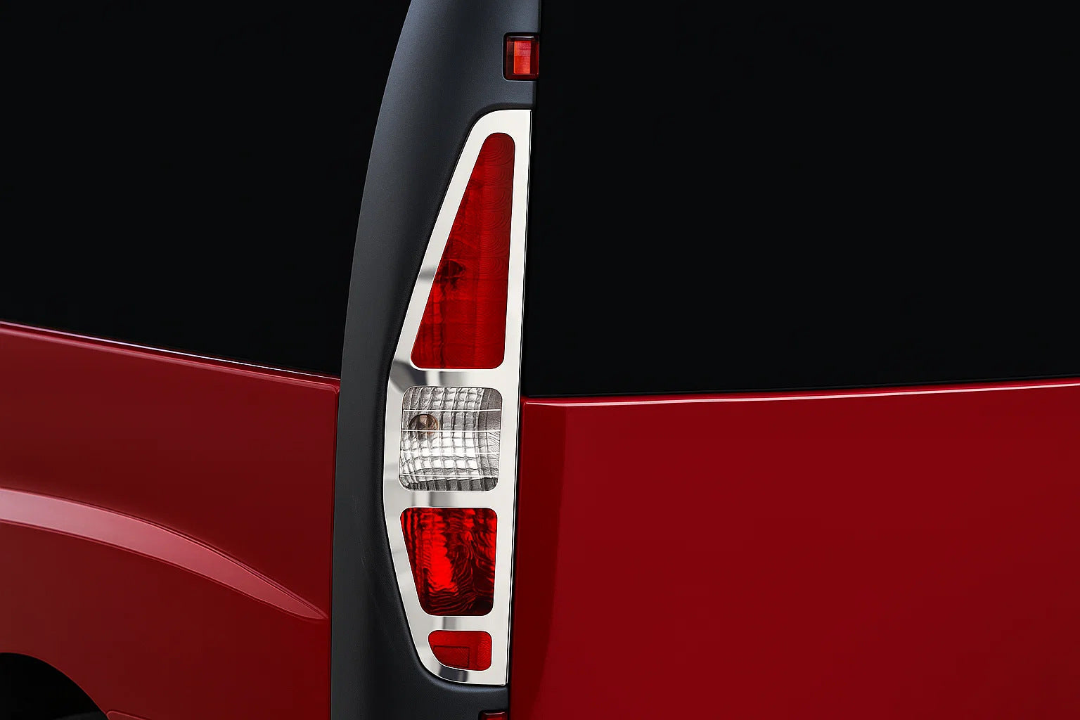 Chrome Tail Light Covers (2 pcs, Stainless Steel) for Fiat Doblo I 2001-2005 - image 1