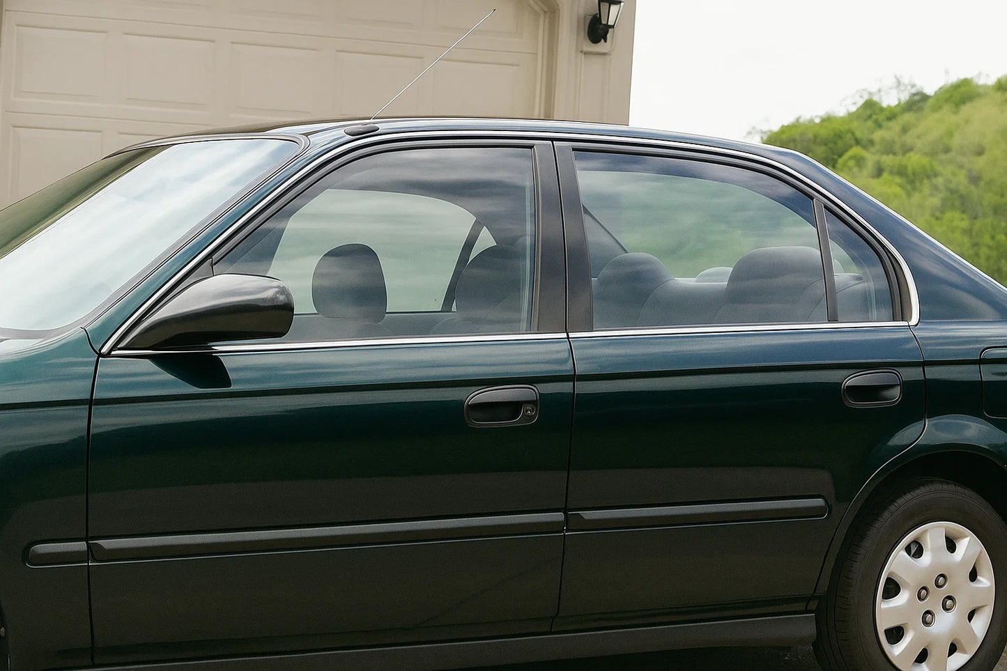 Exterior window trim stainless steel (4 pcs) for Honda Civic 1995-2001 - image 1