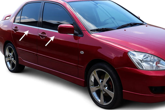 Exterior Window Trim Stainless Steel (4 pcs) for Mitsubishi Lancer 9 2004-2008 - image 1
