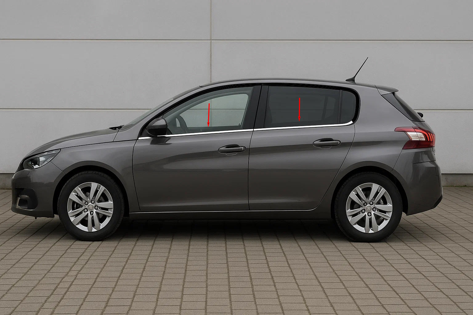 Window Lower Trim OmsaLine (4 pcs, Stainless Steel) for Peugeot 308 2014-2021 - image 1
