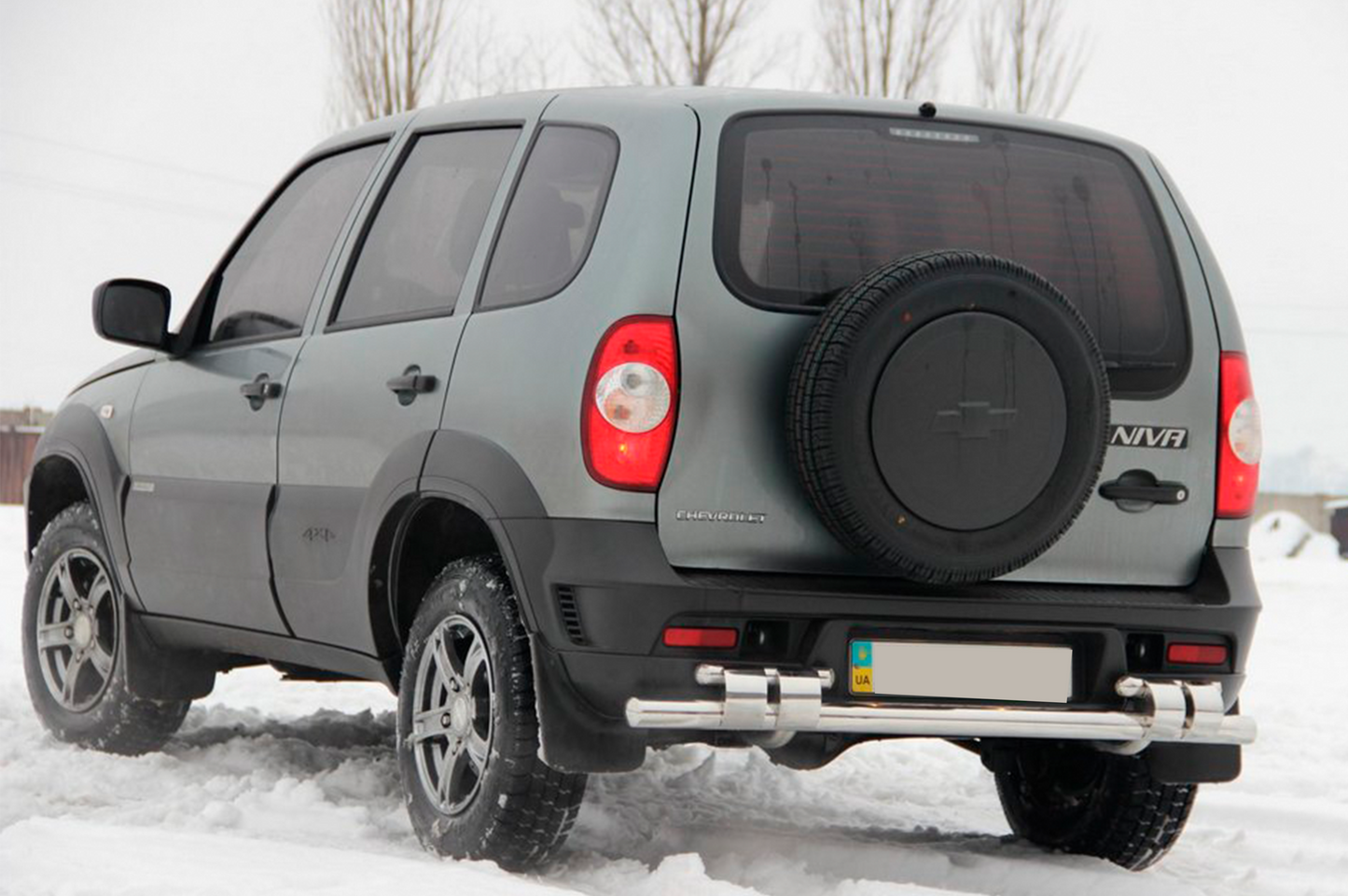 Rear Bar AK015 (Stainless Steel) for Chevrolet Niva 1998-2020 - image 3