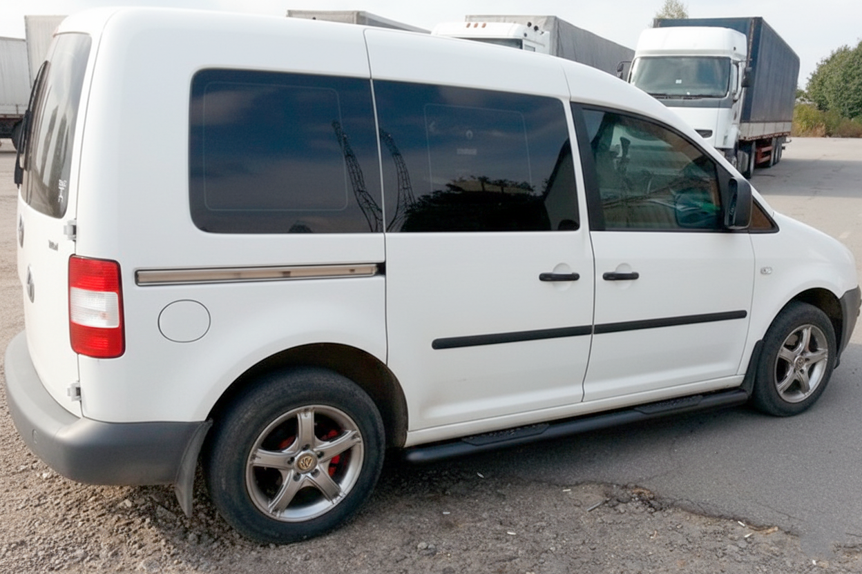 Side Bars BB001 Black (2 pcs, Stainless Steel) for Volkswagen Caddy 2004-2010 - image 2