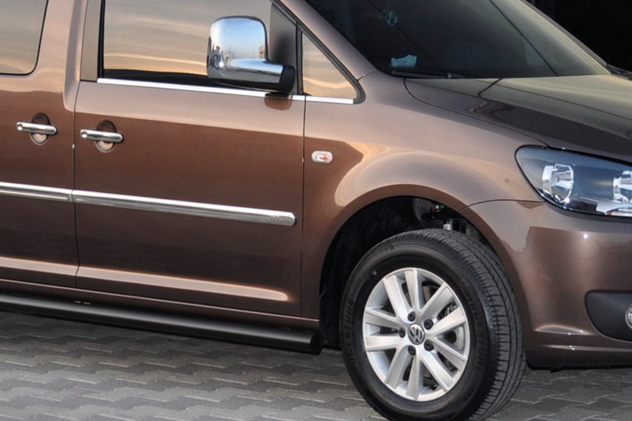 Side Bars BB001 Black (2 pcs, Stainless Steel) for Volkswagen Caddy 2010-2015 - image 8