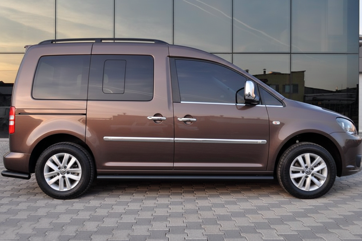 Side Bars BB001 Black (2 pcs, Stainless Steel) for Volkswagen Caddy 2015-2020 - image 9