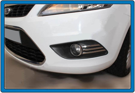 Chrome trim on fog (6 parts, stainless steel.) for Ford Focus II 2008-2011 - Reelken Auto