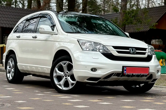 Window deflectors with chrome trim (4 pcs, HIC) for Honda CRV 2007-2011 - image 2