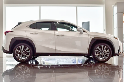 Window deflectors with chrome trim (4 pcs, HIC) for Lexus UX 2018- - image 2