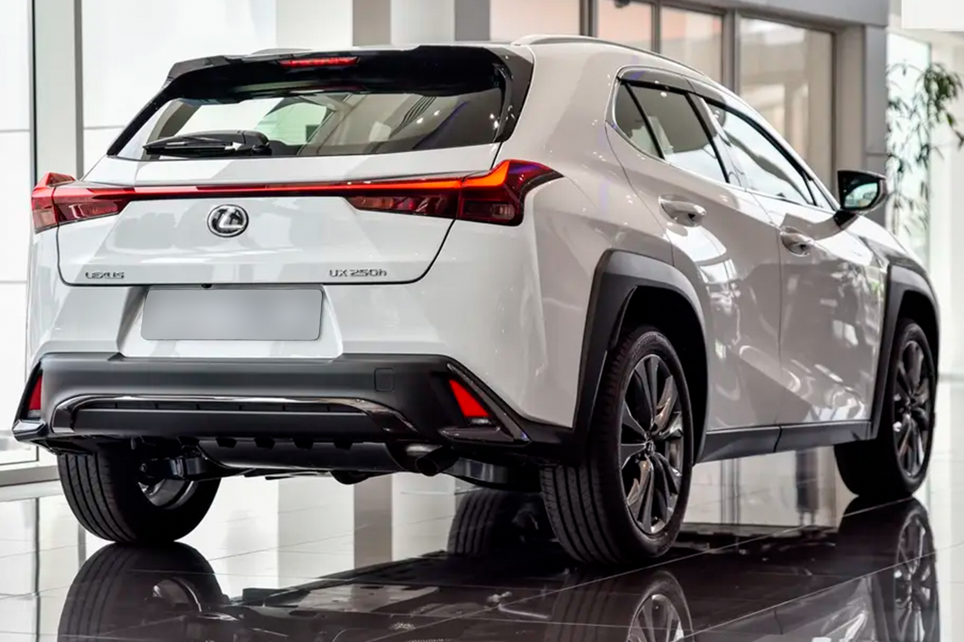 Window deflectors with chrome trim (4 pcs, HIC) for Lexus UX 2018- - image 3
