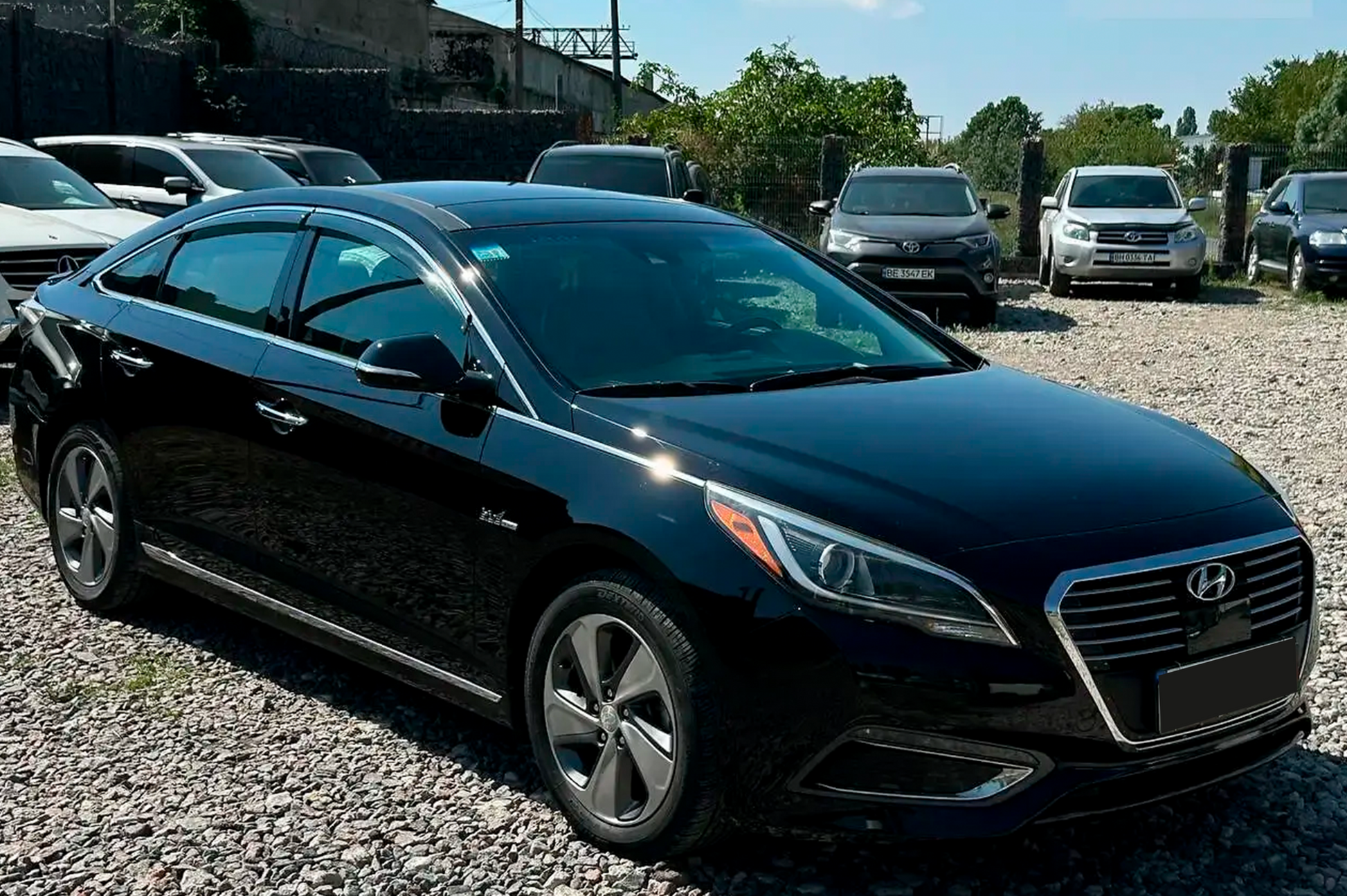 Window deflectors with chrome trim (4 pcs, HIC) for Hyundai Sonata LF 2014-2019 - image 4