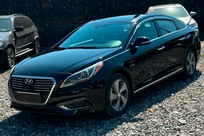 Window deflectors with chrome trim (4 pcs, HIC) for Hyundai Sonata LF 2014-2019 - image 5