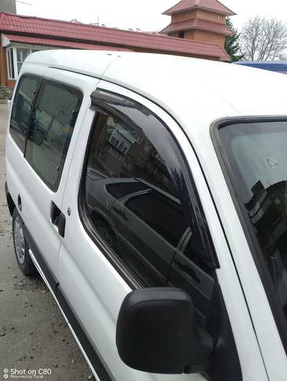 Window Deflectors (2 pcs, Sunplex Sport) for Peugeot Partner 1996-2008 - image 3