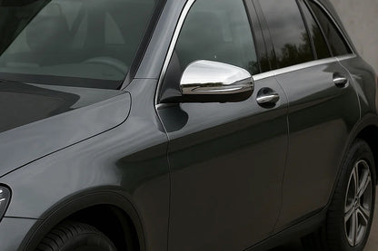 Mirror Covers (2 pcs, Stainless Steel) for Mercedes GLC X253 2015-2022 - image 1
