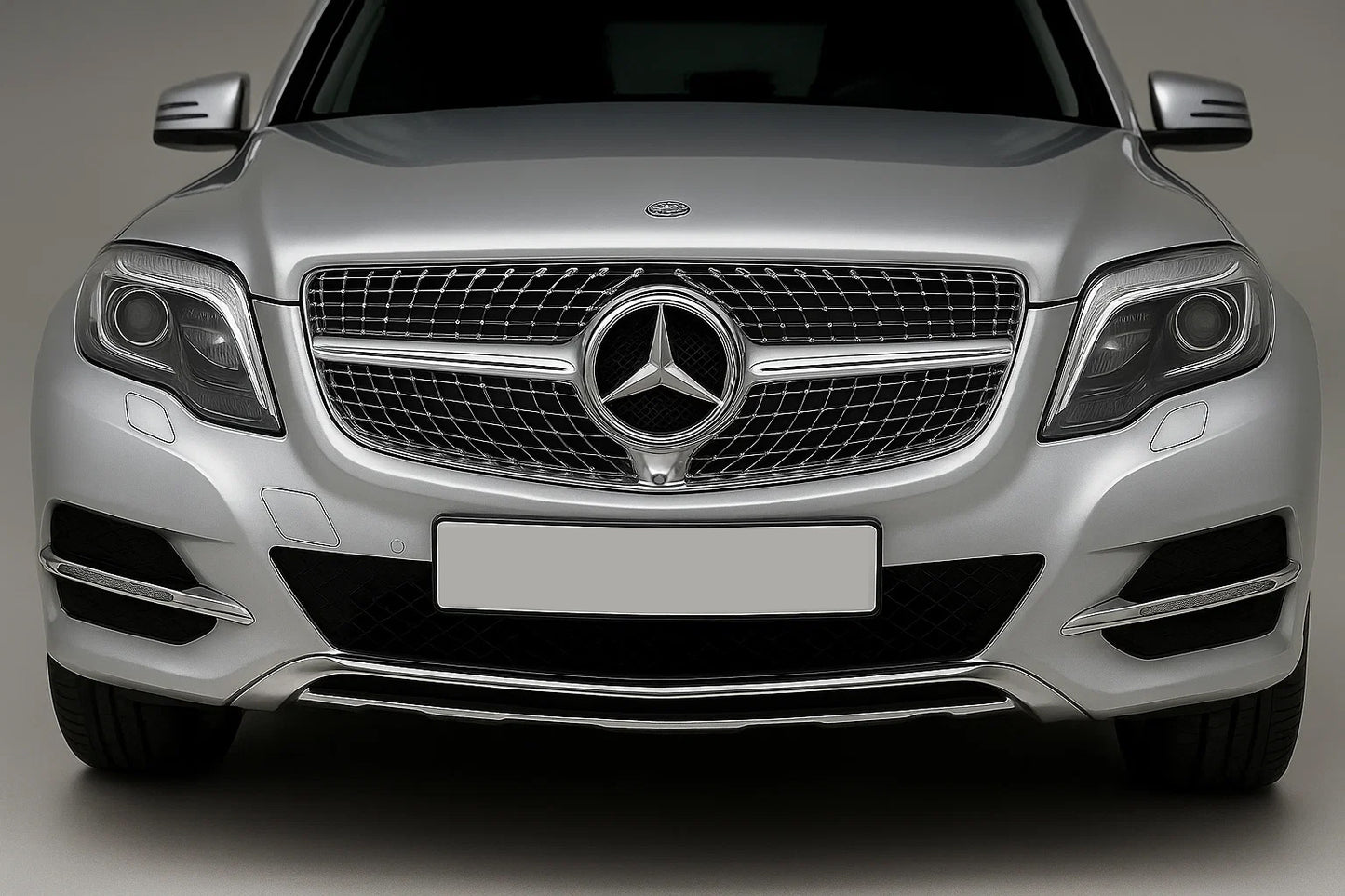 Front Grille Diamond Silver (2013-2015) for Mercedes GLK сlass X204 2008-2015 - image 1
