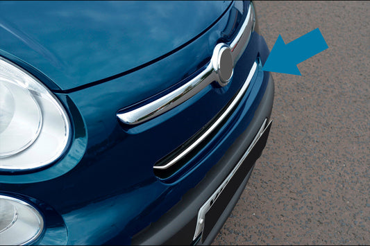 Grille Covers (Rockstar, Stainless Steel) for Fiat 500/500L 2013-2022 - image 1