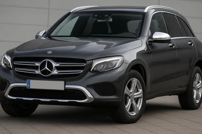 Mirror Covers (2 pcs, Stainless Steel) for Mercedes GLC X253 2015-2022 - image 3