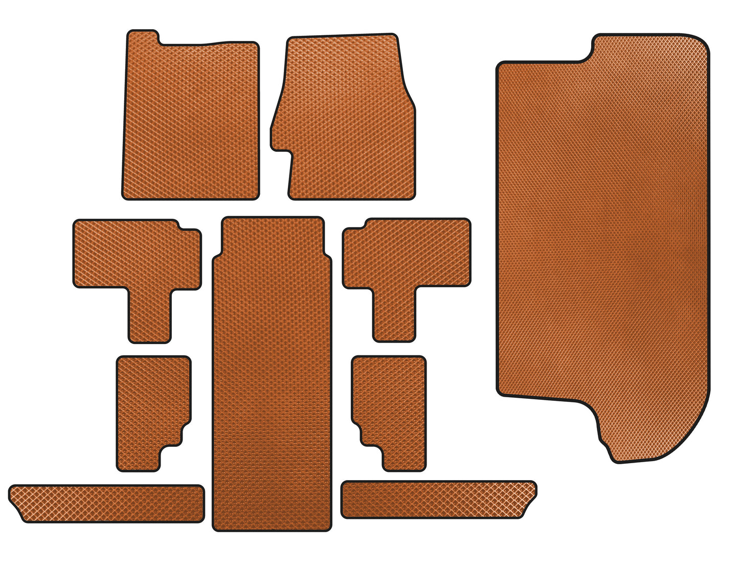 EVA floor mats (full interior, Orange) for Kia Carnival 2002-2013 - image 1