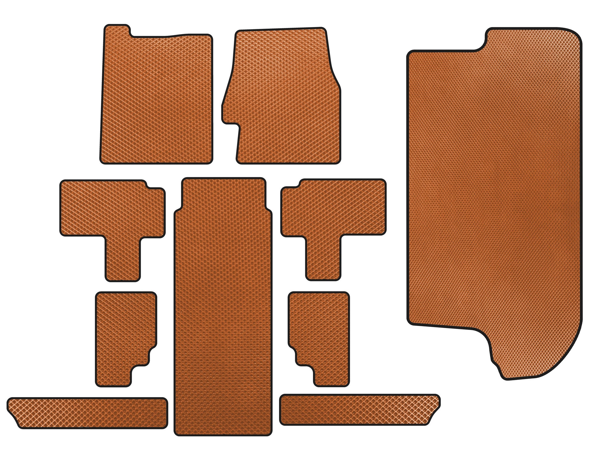 EVA floor mats (full interior, Orange) for Kia Carnival 2002-2013 - image 1
