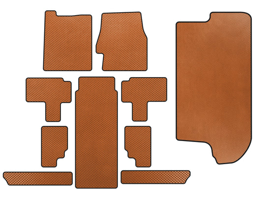 EVA floor mats (full interior, Orange) for Kia Carnival 2002-2013 - image 1
