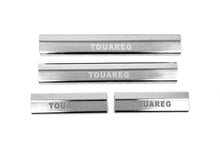 Clearance Door Sill Protectors Carmos V2 (4 pcs, Stainless Steel) for Volkswagen Touareg 2010-2018 - image 1