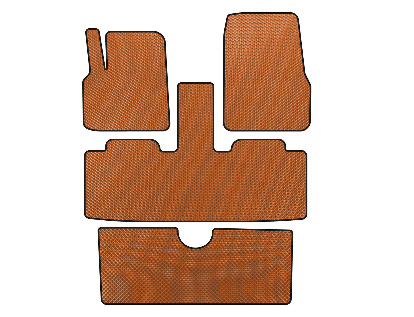 EVA Floor Mats (3 Rows, 7-Seater, Orange) for Renault Espace 2002-2014 - image 1