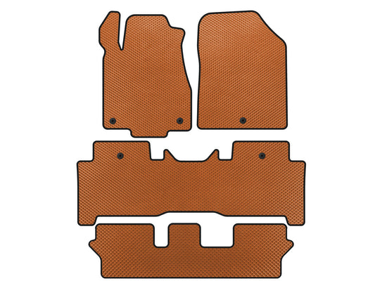 EVA Floor Mats (3 Rows, Orange) for Acura MDX 2007-2013 - image 1