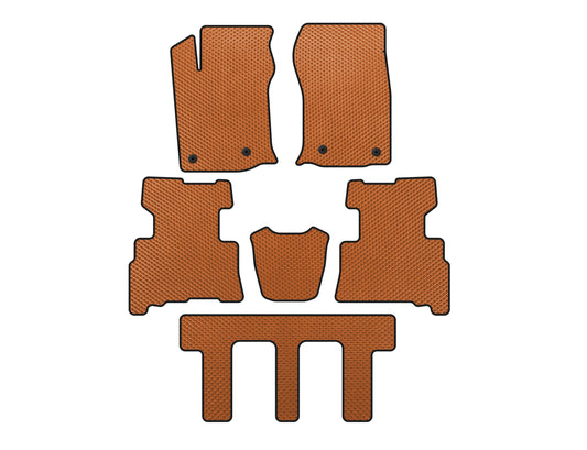 EVA Floor Mats (3 Rows, 2014-2024, 7-Seater, Orange) for Toyota 4Runner 2009-2024 - image 1