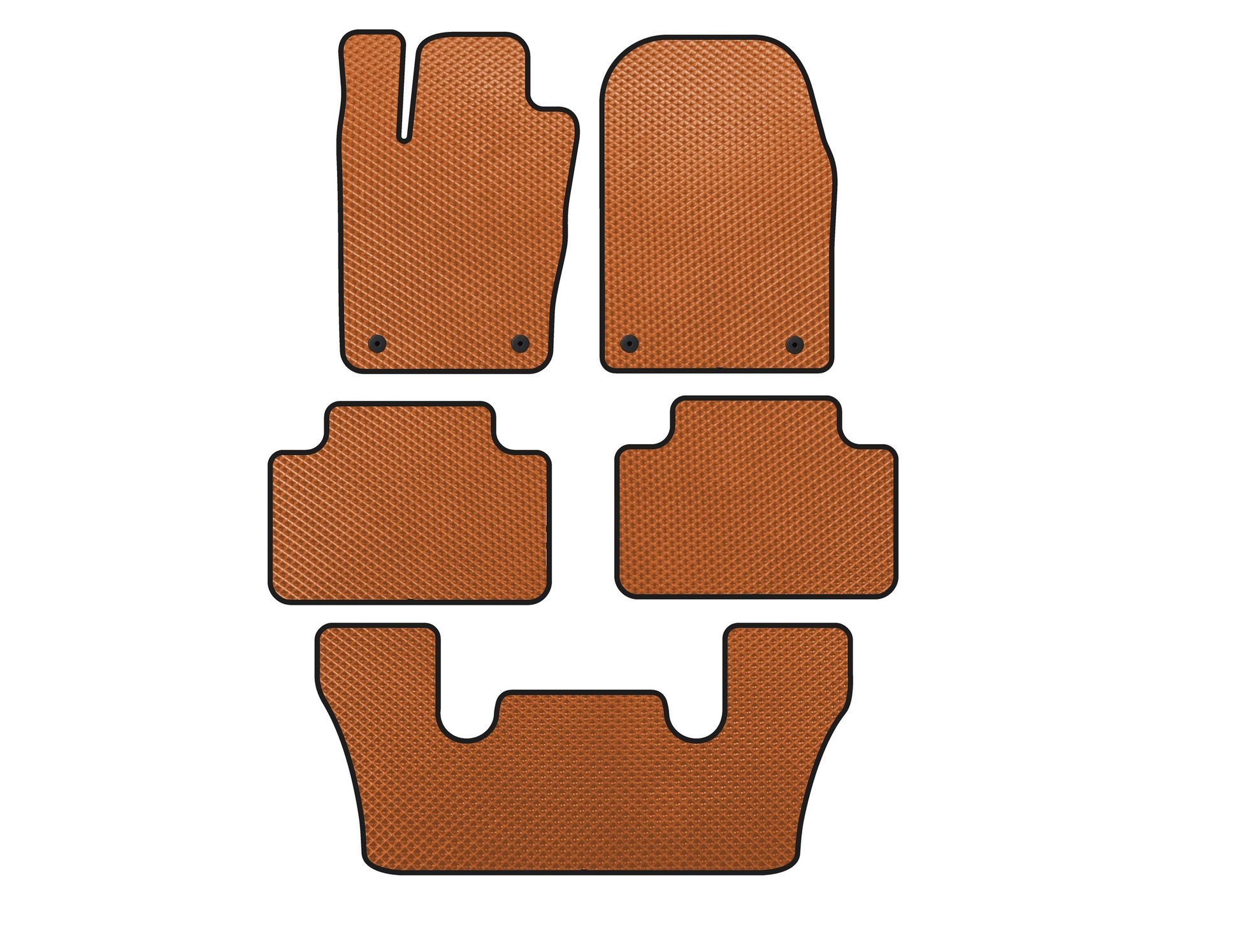EVA Floor Mats (3 Rows, Orange) for Dodge Durango 2010- - image 1