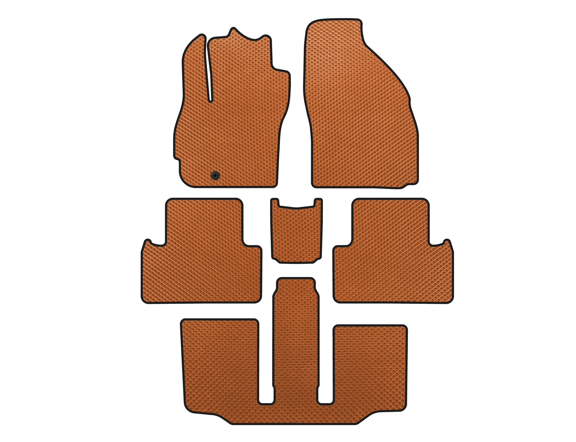 EVA Floor Mats (3 Rows, 7-Seater, Orange) for Mazda 5 2005-2009 - image 1