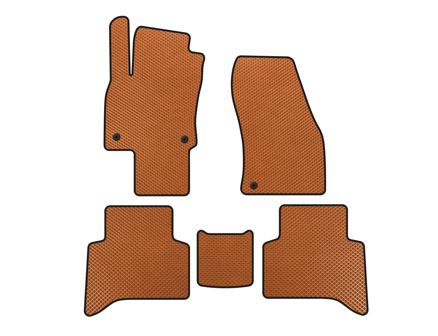 EVA Floor Mats (5-Seater, Orange) for Volkswagen Touran 2015- - image 1
